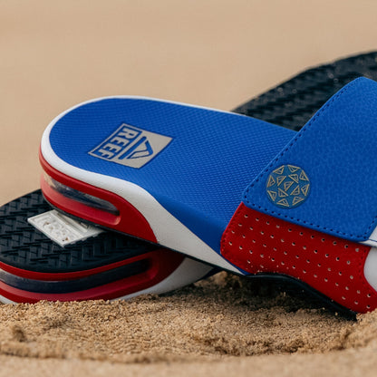 Fanning Slide - Blue/White/Red